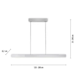 lámpara colgante LED PURE Moto-Rise, diamante, aluminio, CCT