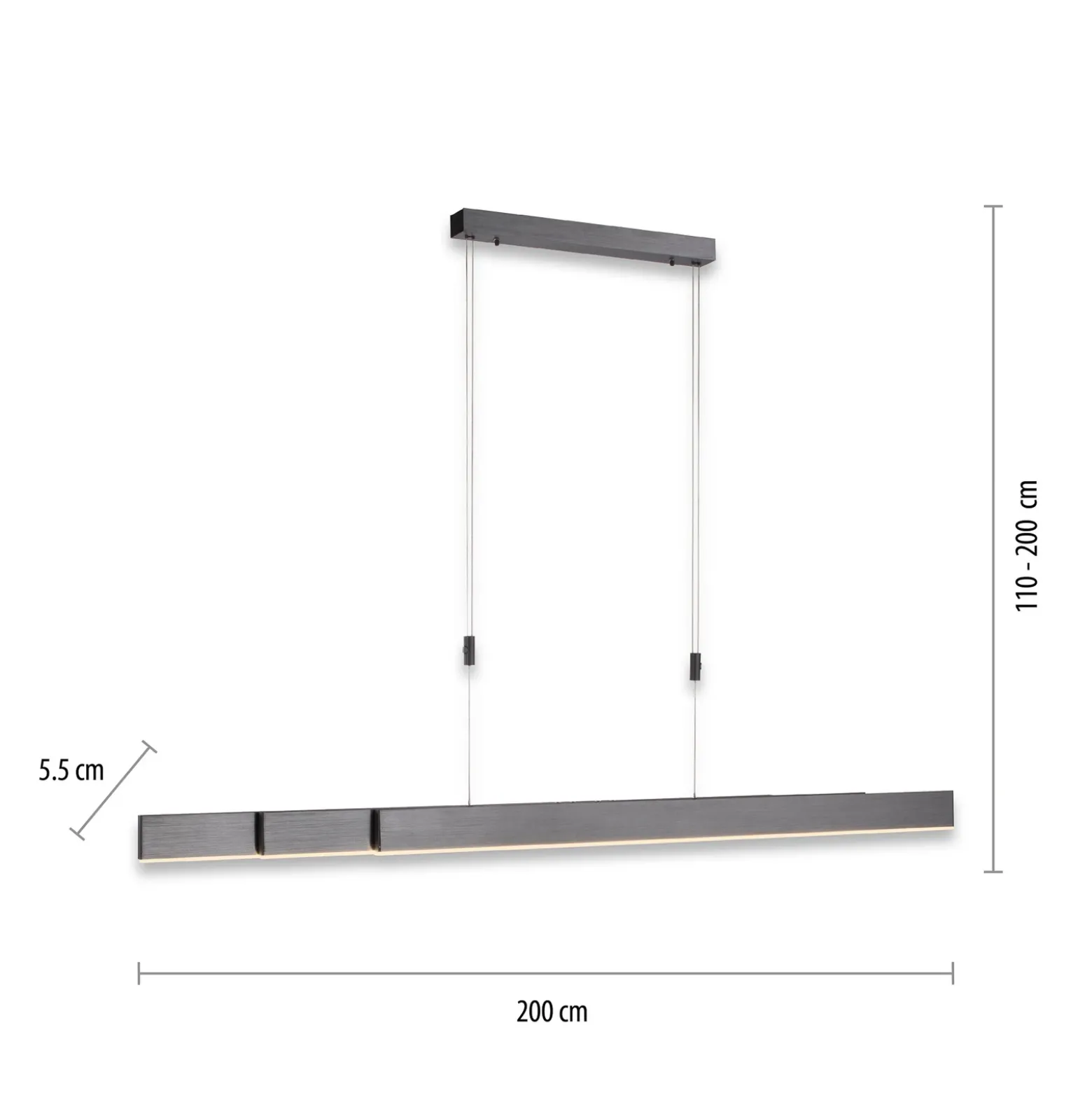 lámpara colgante LED PURE Moto, platino, atenuable, CCT