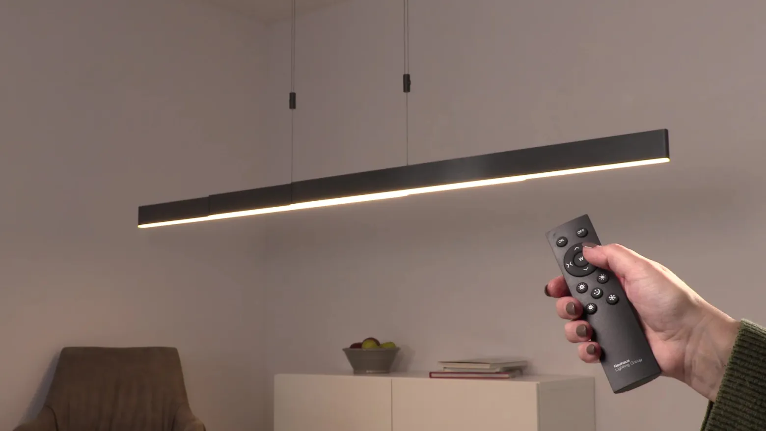 lámpara colgante LED PURE Moto, platino, atenuable, CCT