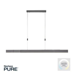 lámpara colgante LED PURE Moto, platino, atenuable, CCT
