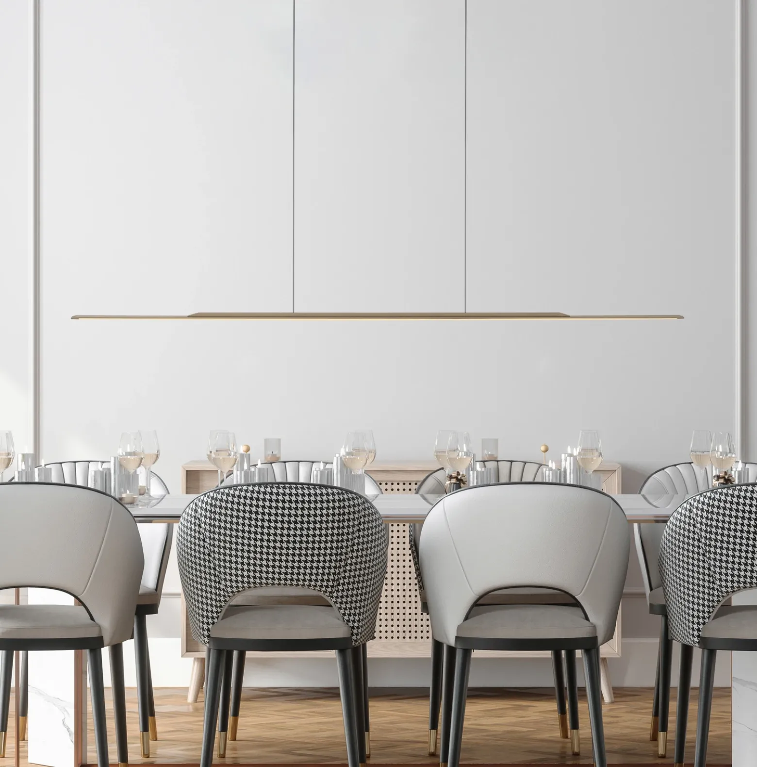 Lámpara colgante LED PURE Surface, bronce, 160 cm, aluminio, 3000 K