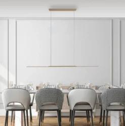 Lámpara colgante LED PURE Surface, bronce, 125 cm, aluminio, 3000 K