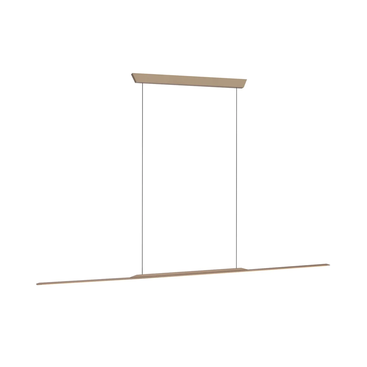 Lámpara colgante LED PURE Surface, bronce, 125 cm, aluminio, 3000 K