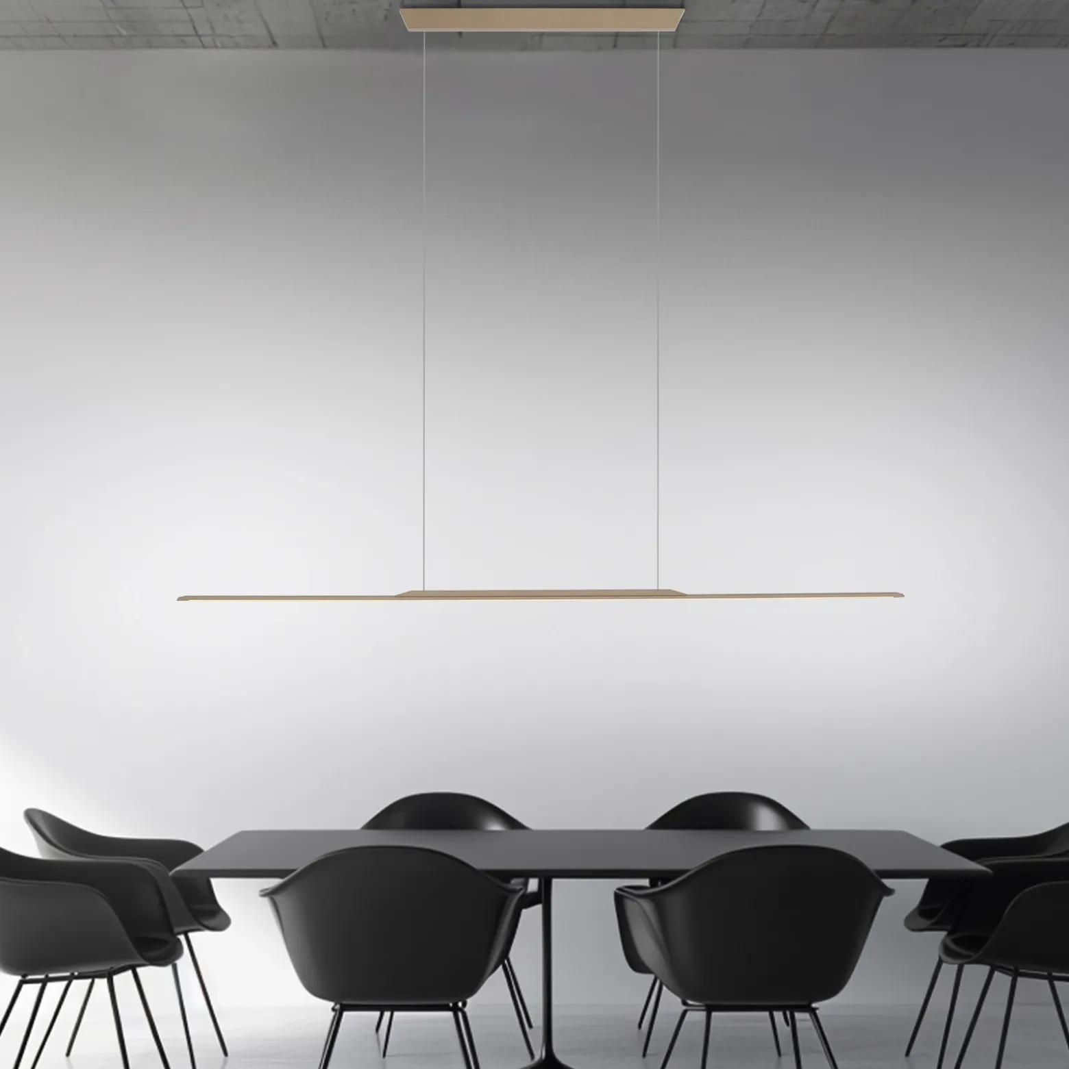 Lámpara colgante LED PURE Surface, bronce, 125 cm, aluminio, 3000 K