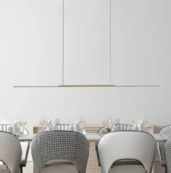 Lámpara colgante LED PURE Surface, bronce, 125 cm, aluminio, 3000 K