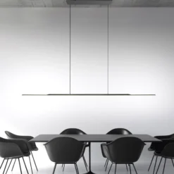 Lámpara colgante LED PURE Surface, gris, 160 cm, aluminio, 3000 K