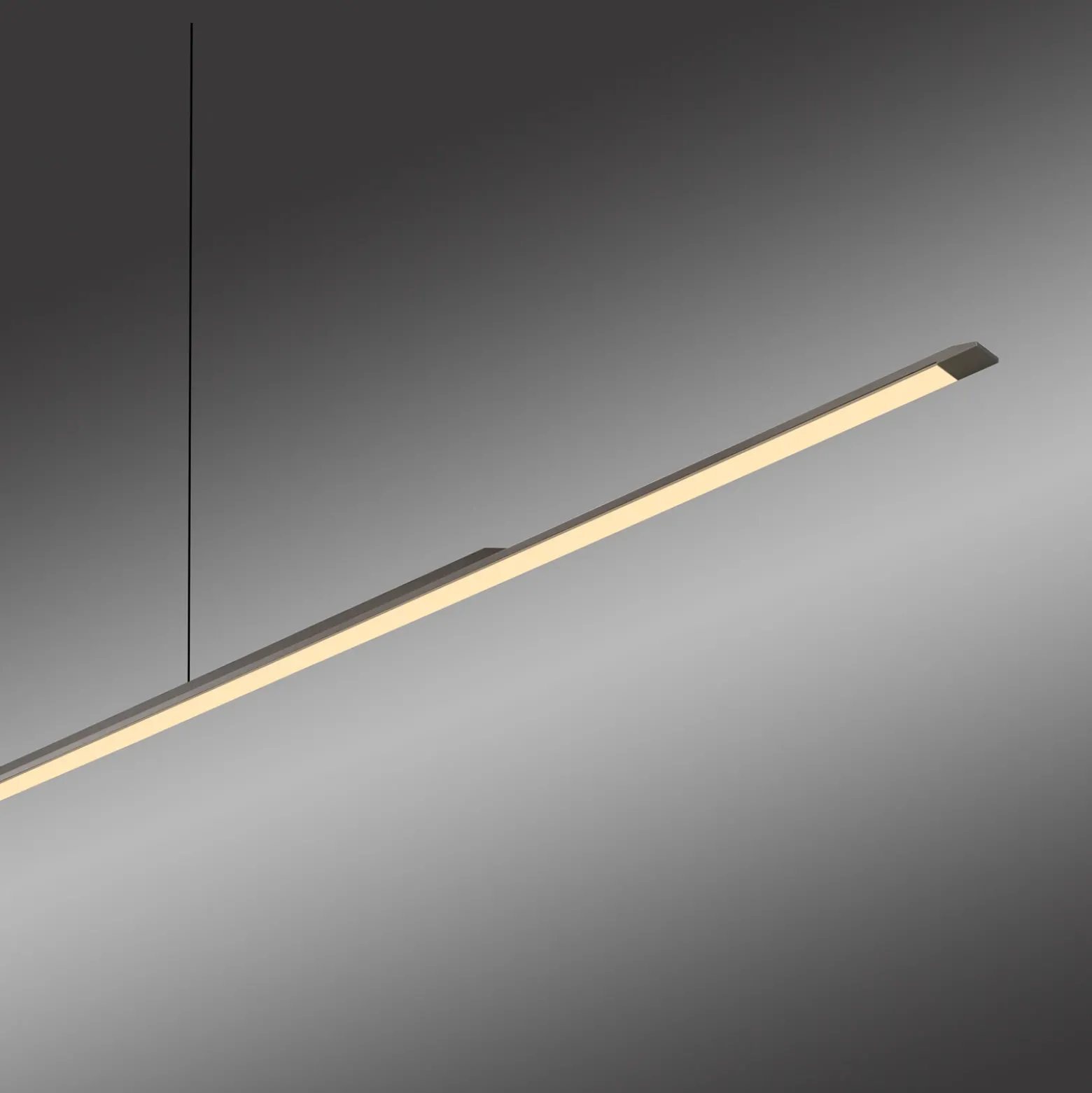 Lámpara colgante LED PURE Surface, gris, 160 cm, aluminio, 3000 K