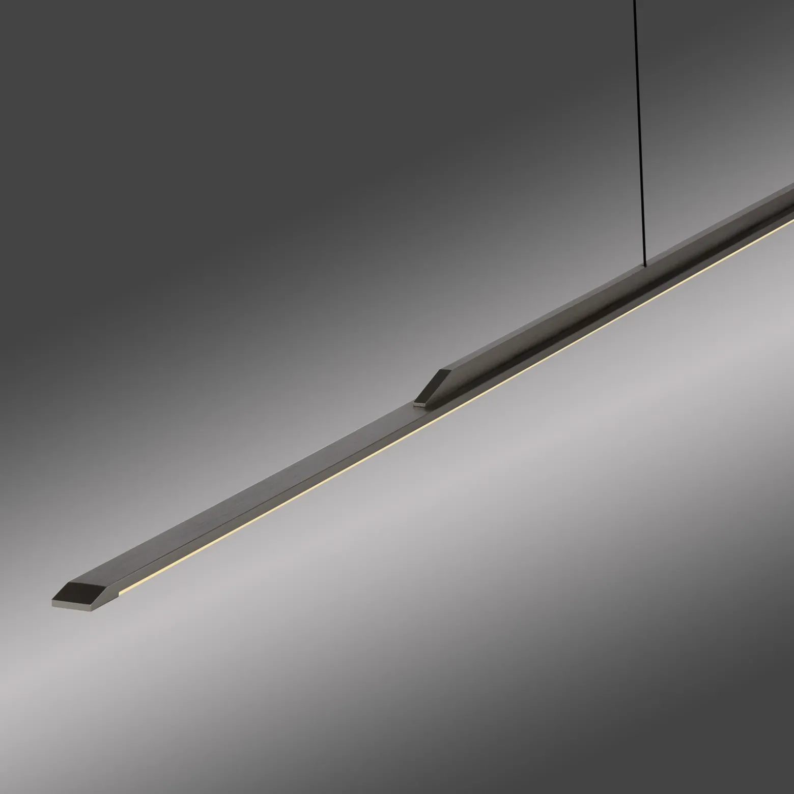 Lámpara colgante LED PURE Surface, gris, 160 cm, aluminio, 3000 K