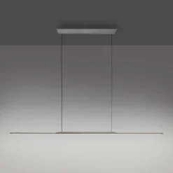 Lámpara colgante LED PURE Surface, gris, 160 cm, aluminio, 3000 K