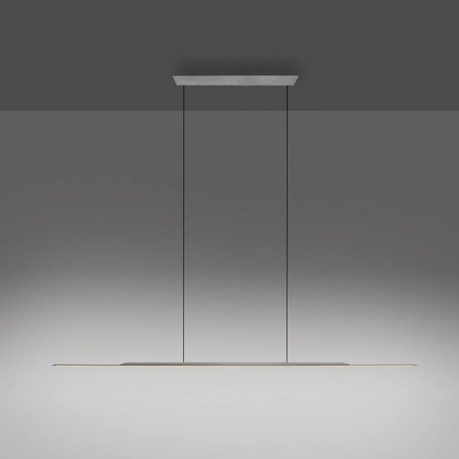 Lámpara colgante LED PURE Surface, gris, 125 cm, aluminio, 3000 K