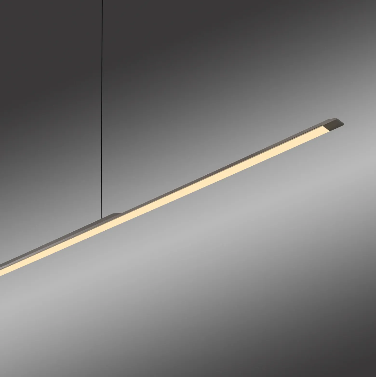 Lámpara colgante LED PURE Surface, gris, 125 cm, aluminio, 3000 K
