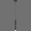 Lámpara colgante LED PURE Vega, cilíndrica, negra