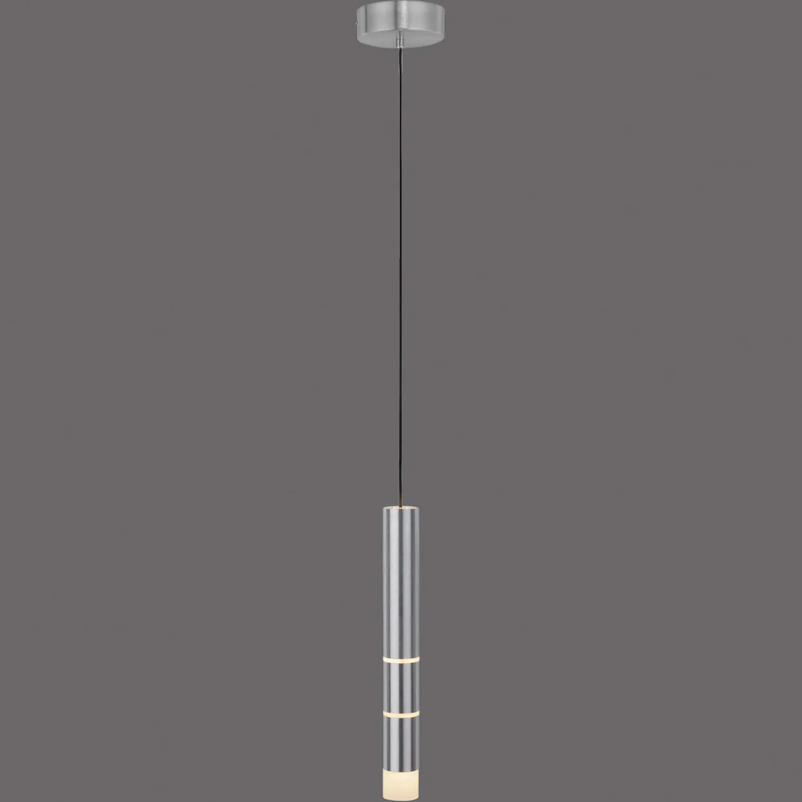 Lámpara colgante LED PURE Vega, cilíndrica, aluminio