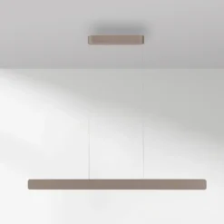 Lámpara colgante LED Q-Stretto de Paul Neuhaus, bronce, 120 cm