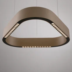 Lámpara colgante LED Q-Stretto de Paul Neuhaus, bronce, 40,8 cm