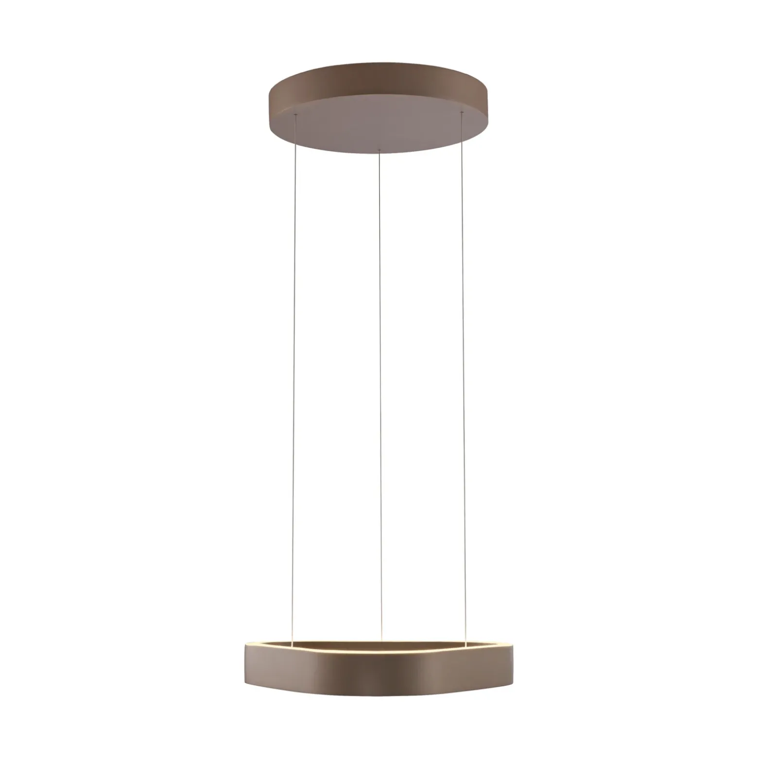Lámpara colgante LED Q-Stretto de Paul Neuhaus, bronce, 40,8 cm