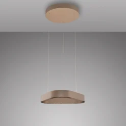 Lámpara colgante LED Q-Stretto de Paul Neuhaus, bronce, 40,8 cm