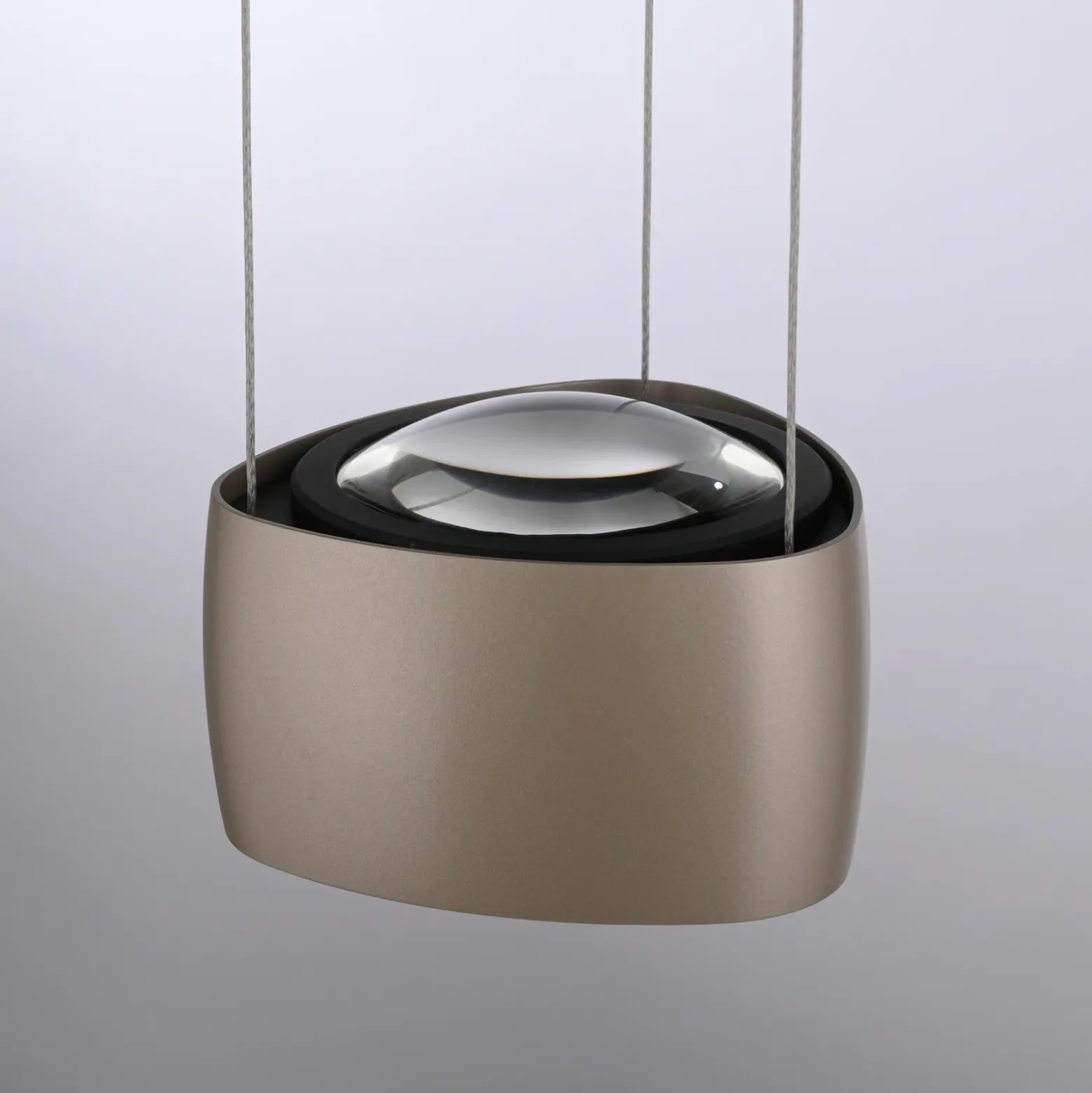 Lámpara colgante LED Q-Stretto de Paul Neuhaus, bronce, 14,5 cm