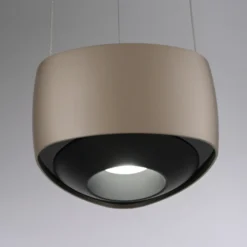 Lámpara colgante LED Q-Stretto de Paul Neuhaus, bronce, 14,5 cm