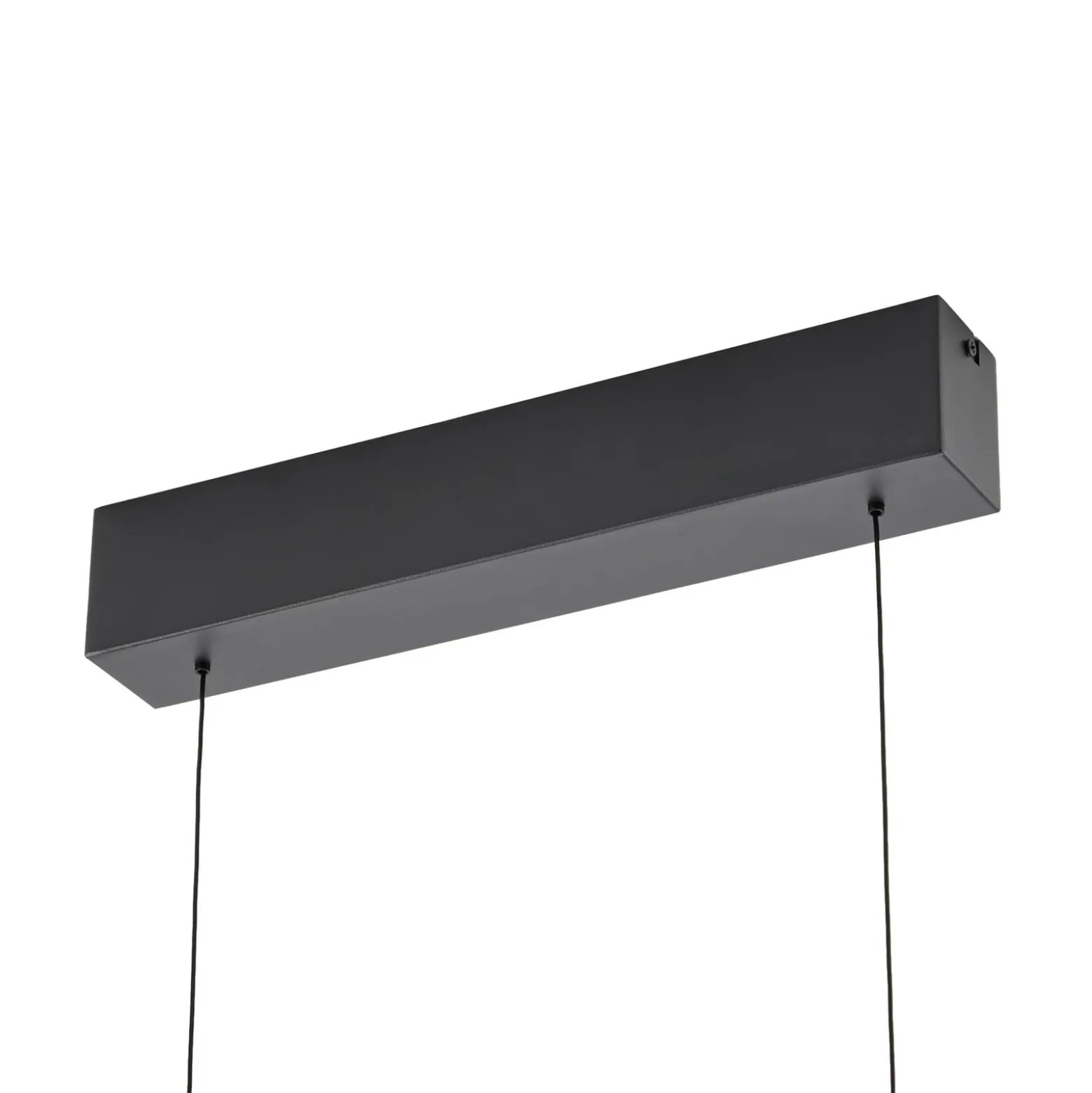 Lámpara colgante LED Quitani Lisene, roble/negro, CCT, 117 cm, atenuable.
