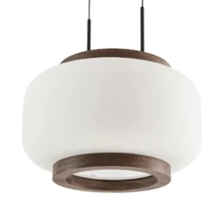 Lámpara colgante LED Quitani Shiro, 1 luz, altura regulable, cristal