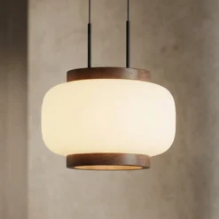 Lámpara colgante LED Quitani Shiro, 1 luz, altura regulable, cristal