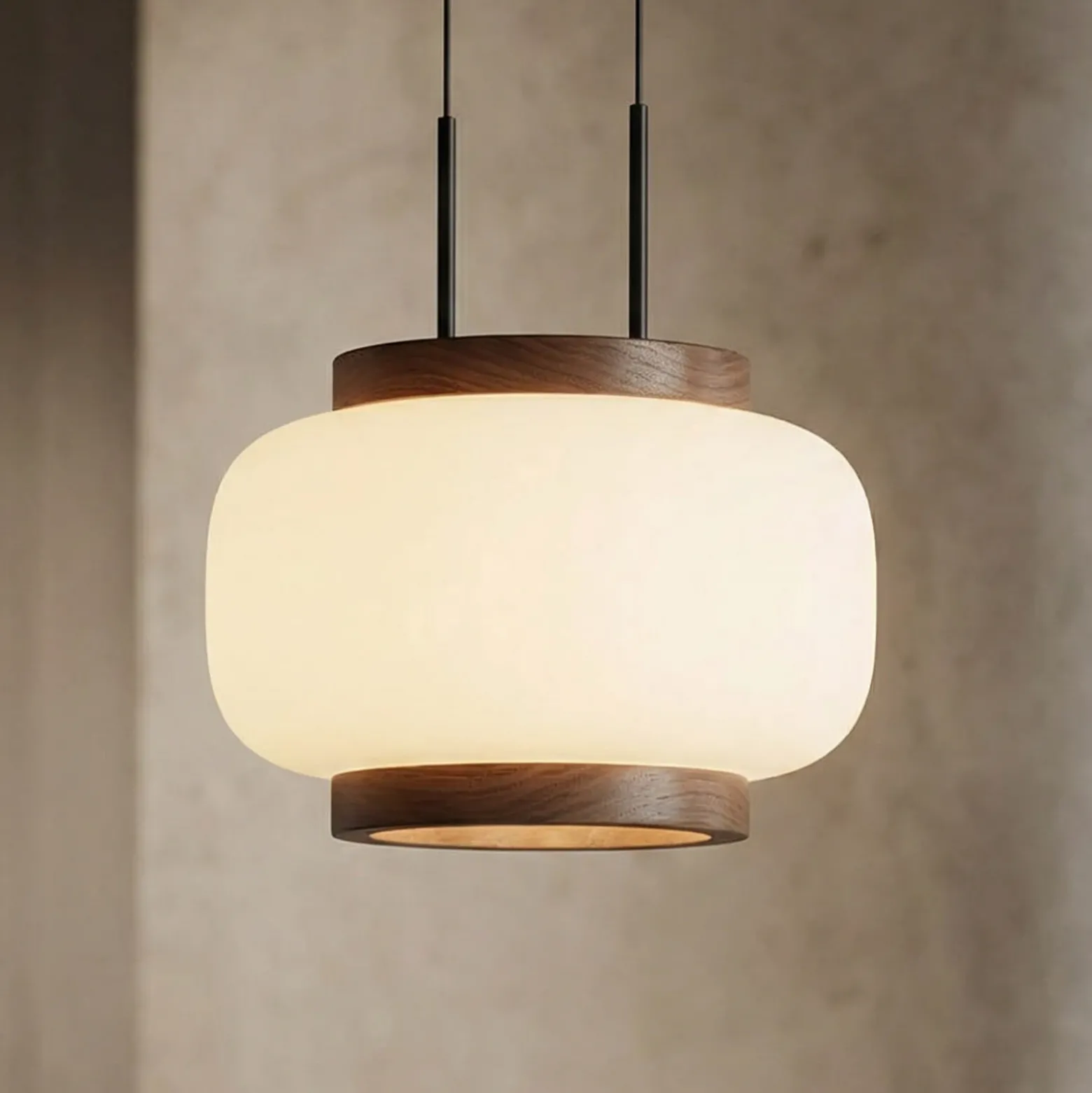 Lámpara colgante LED Quitani Shiro, 1 luz, altura regulable, cristal