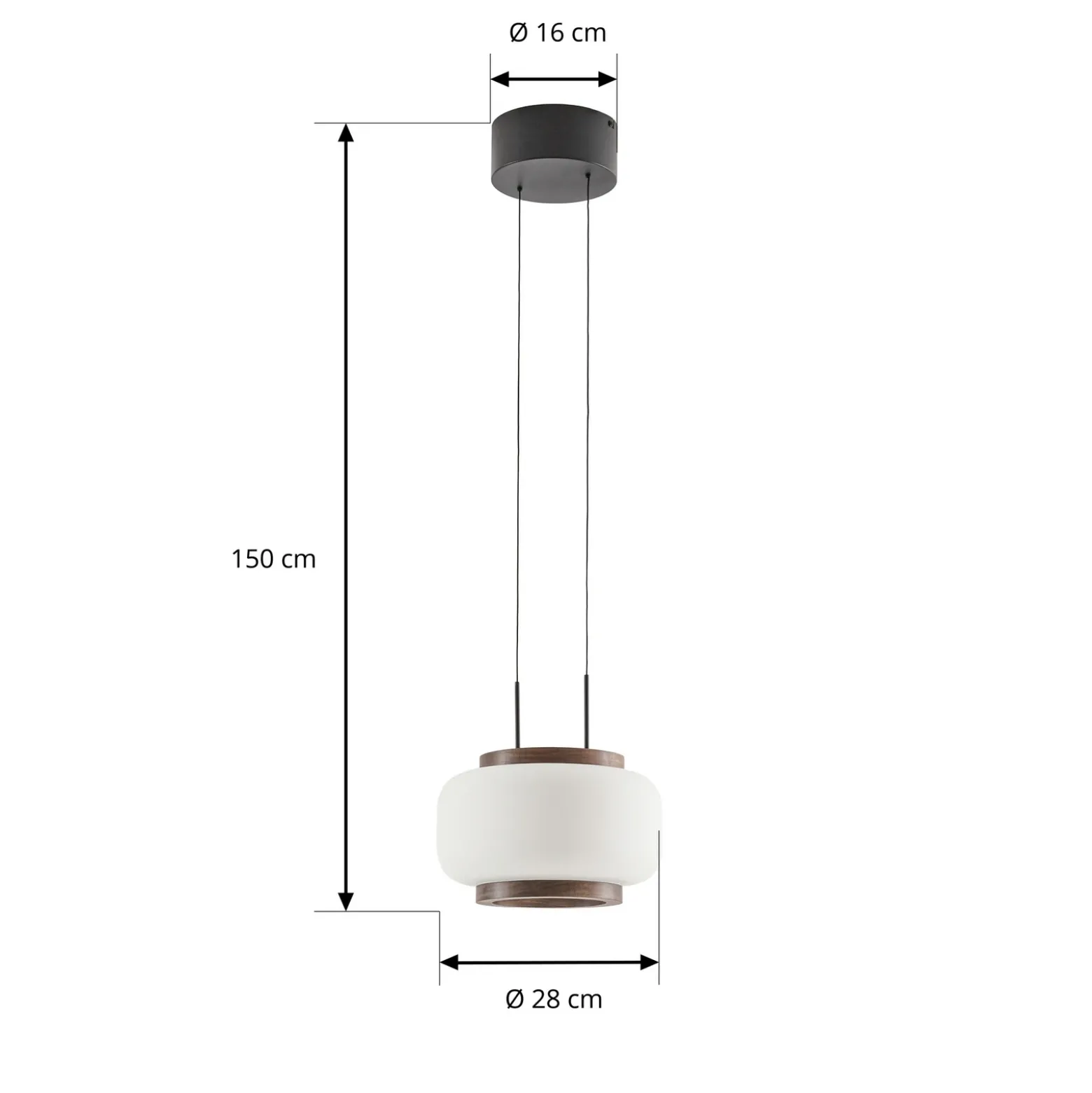 Lámpara colgante LED Quitani Shiro, 1 luz, altura regulable, cristal