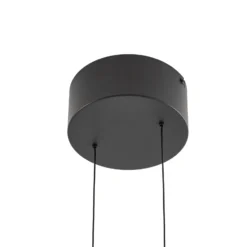 Lámpara colgante LED Quitani Shiro, 1 luz, altura regulable, cristal