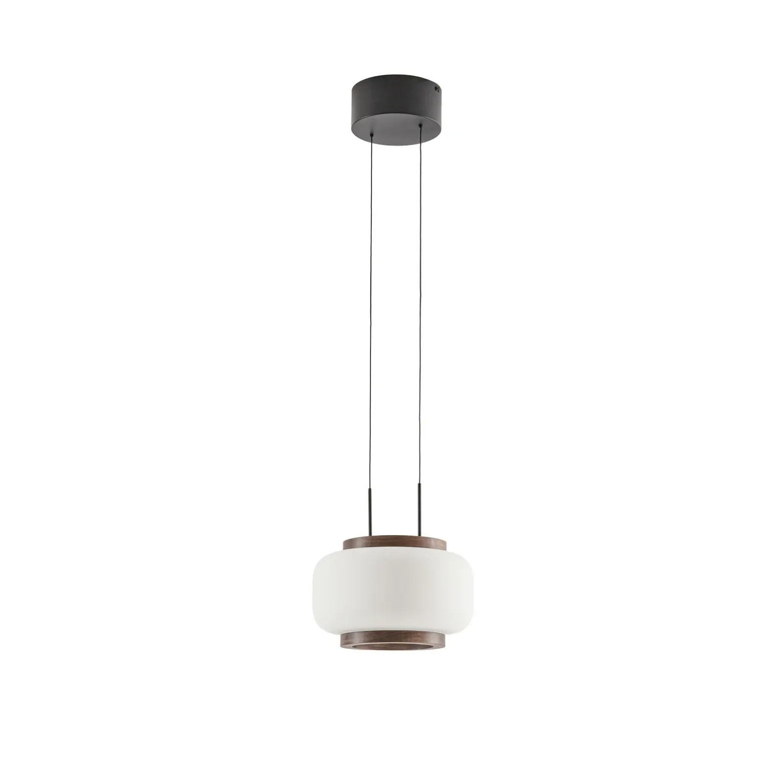 Lámpara colgante LED Quitani Shiro, 1 luz, altura regulable, cristal