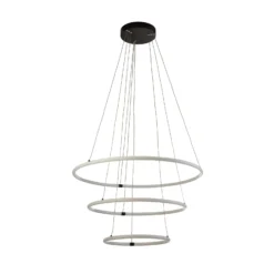 Lámpara colgante LED Revolve, 3 luces, blanca, acrílica, atenuable