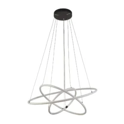 Lámpara colgante LED Revolve, 3 luces, blanca, acrílica, atenuable