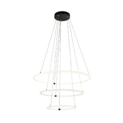 Lámpara colgante LED Revolve, 3 luces, blanca, acrílica, atenuable