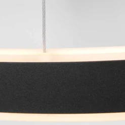 Lámpara colgante LED Ringlux Ø 60cm 2 luces negro