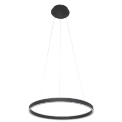 Lámpara colgante LED Ringlux Ø 60cm 2 luces negro