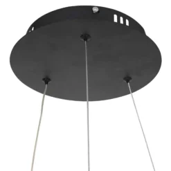 Lámpara colgante LED Ringlux Ø 60cm 2 luces negro