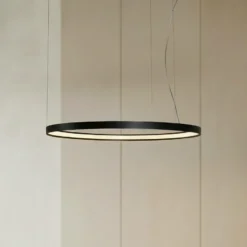 Lámpara colgante LED Rio 110, horizontal, 3.000 K, negra