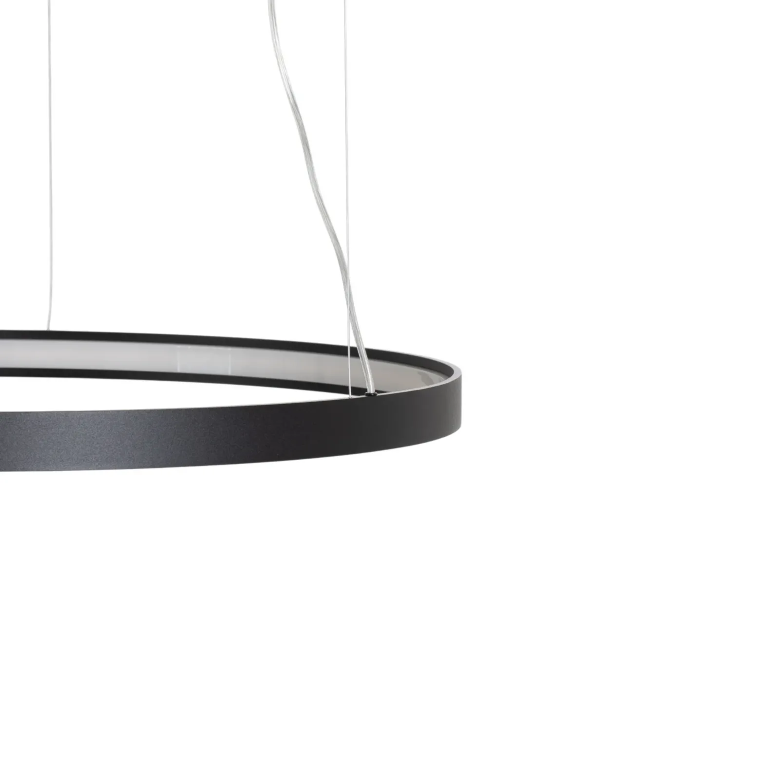 Lámpara colgante LED Rio 110, horizontal, 3.000 K, negra