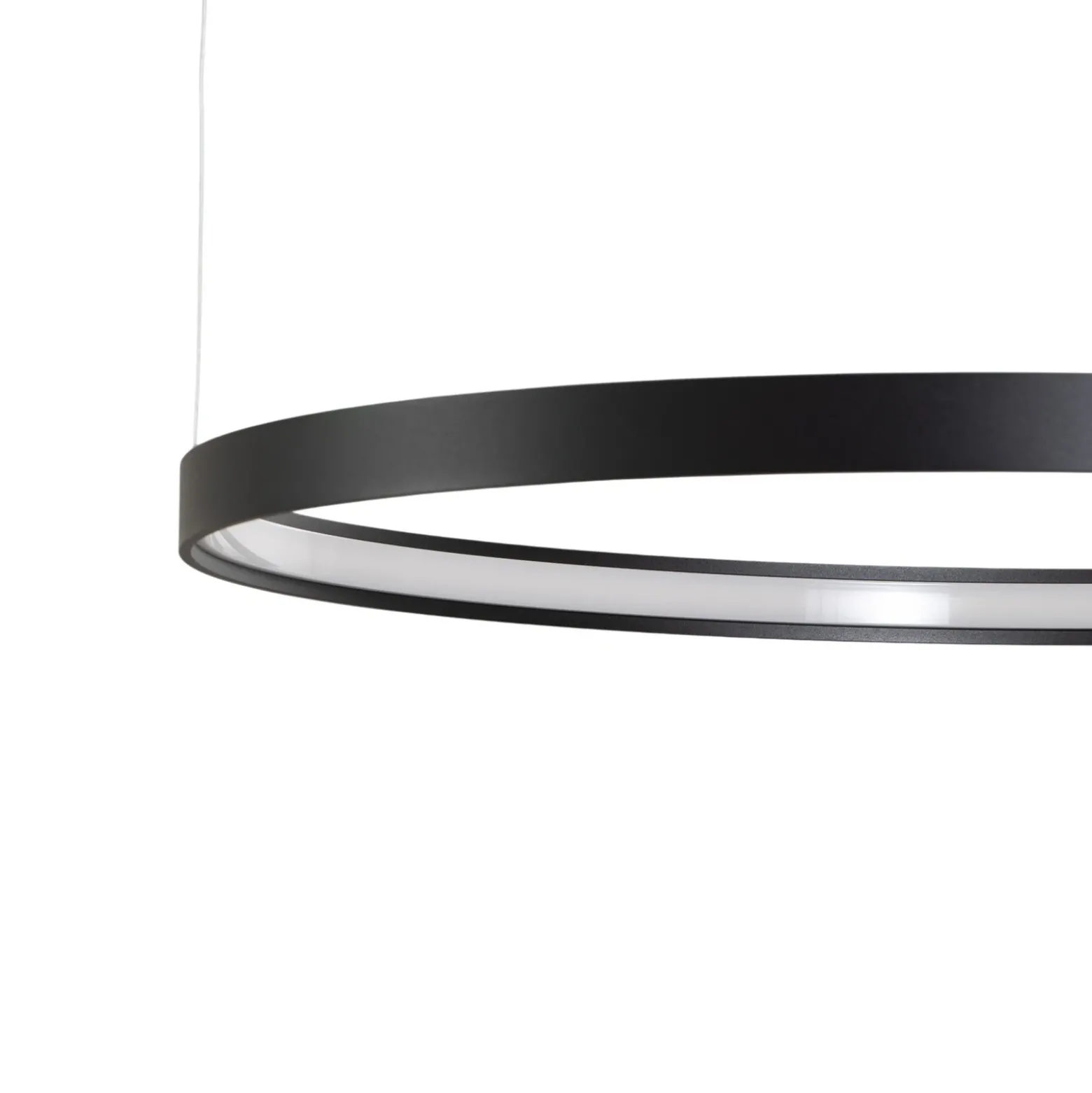Lámpara colgante LED Rio 110, horizontal, 3.000 K, negra