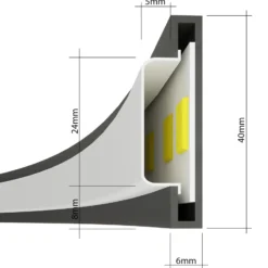 Lámpara colgante LED Rio 78 horizontal, 3.000 K, negra