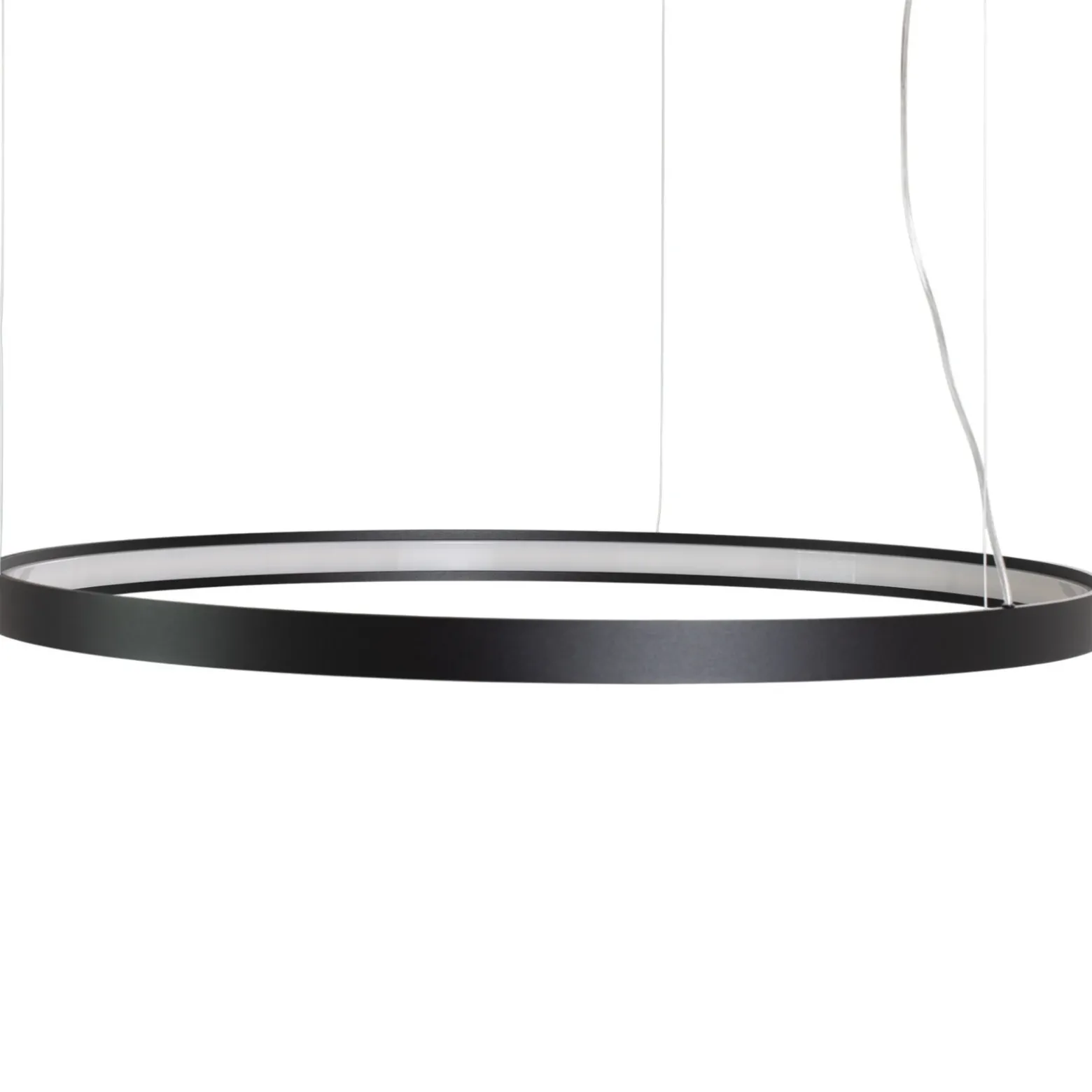 Lámpara colgante LED Rio 110 horizontal, 3.000 K, negra