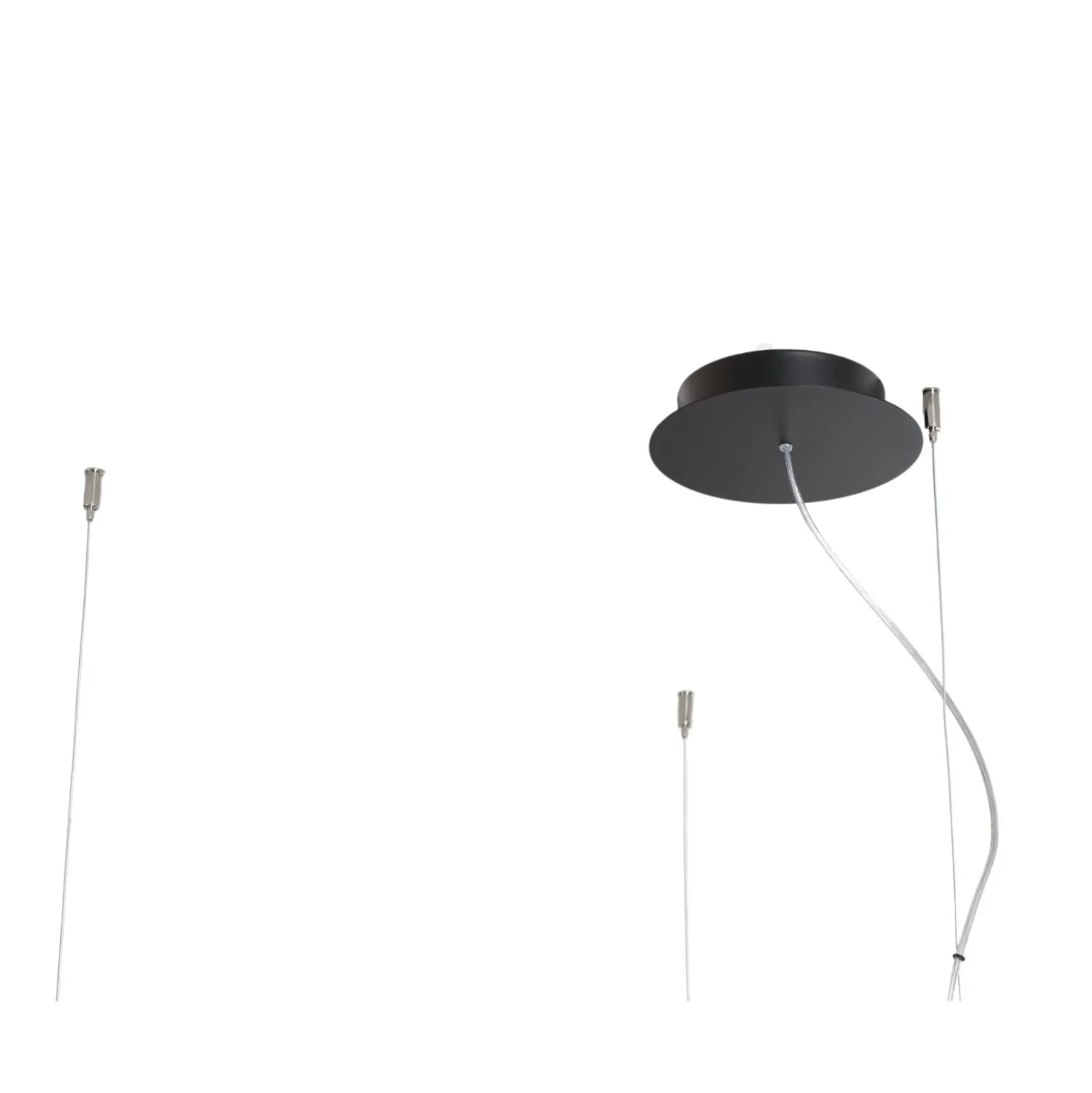 Lámpara colgante LED Rio 110 horizontal, 3.000 K, negra
