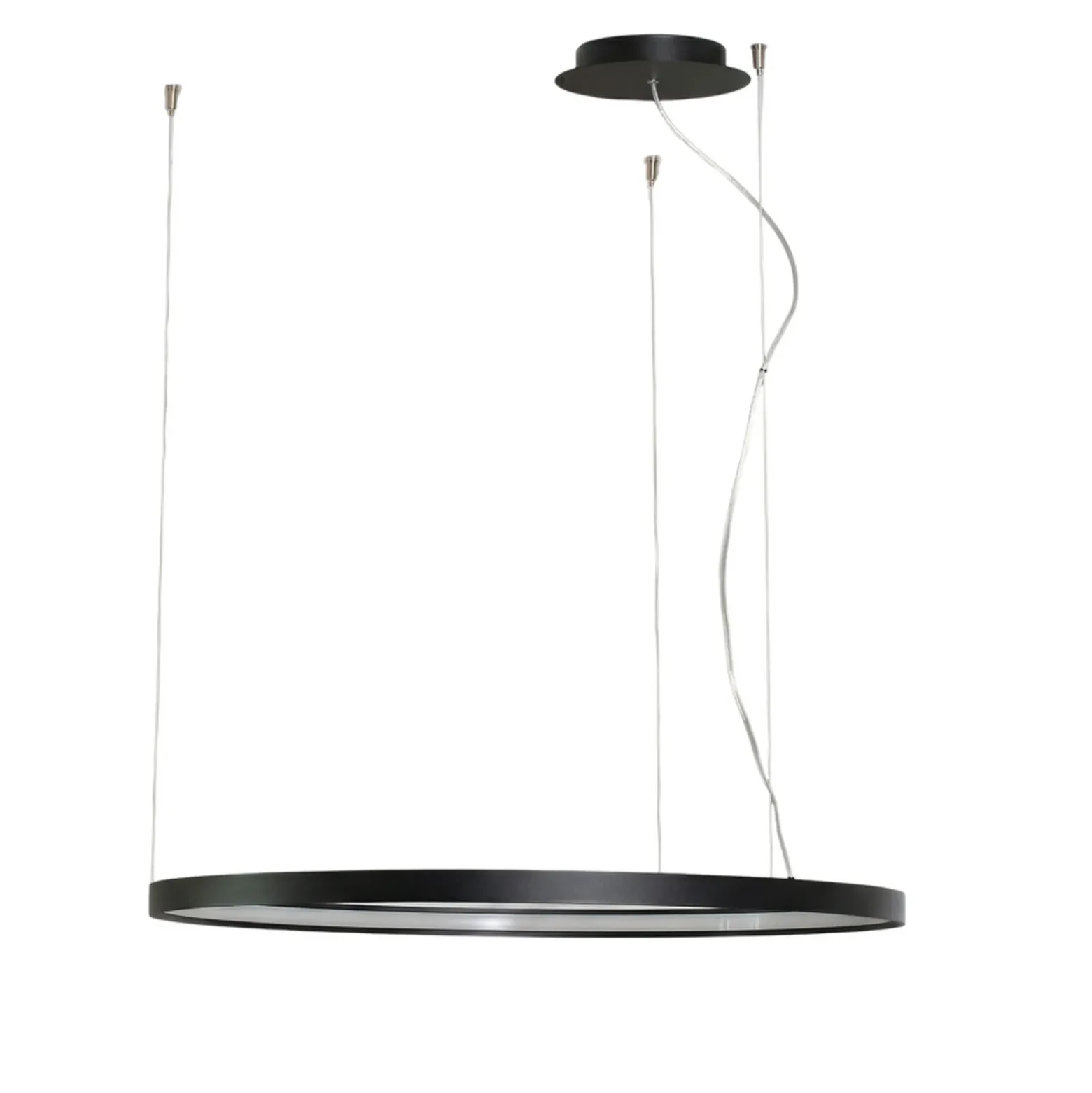 Lámpara colgante LED Rio 110 horizontal, 3.000 K, negra