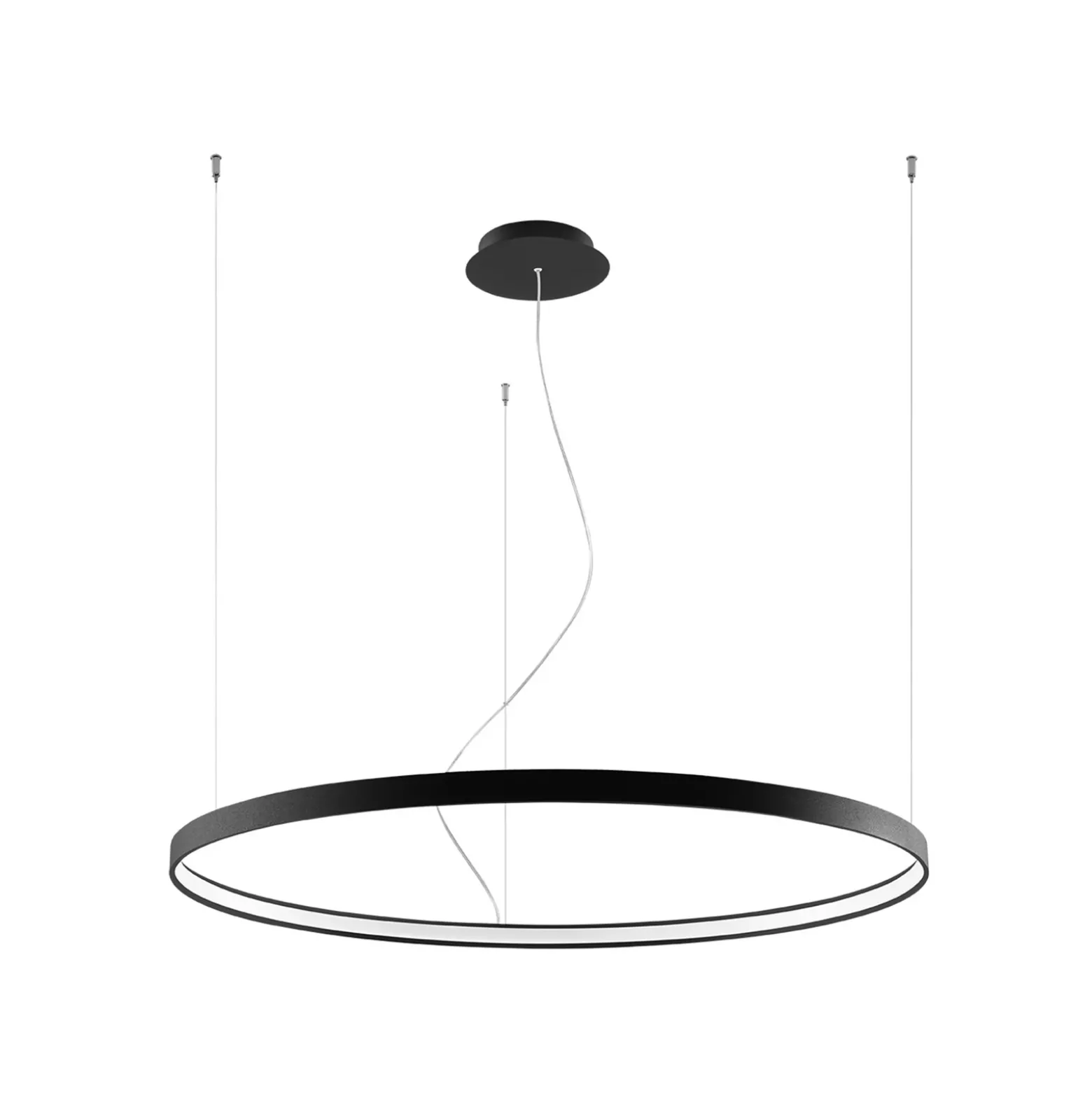 Lámpara colgante LED Rio 110 horizontal, 3.000 K, negra
