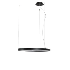 Lámpara colgante LED Rio 78 horizontal, 3.000 K, negra