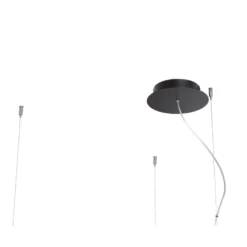 Lámpara colgante LED Rio 78 horizontal, 3.000 K, negra