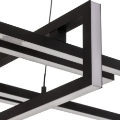 Lámpara colgante LED Salinas, 3.000 K, negro mate