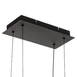 Lámpara colgante LED Salinas, 3.000 K, negro mate