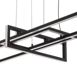 Lámpara colgante LED Salinas, 3.000 K, negro mate