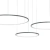 Lámpara colgante LED Saturno, negro, 3 luces, metal, 4000 K